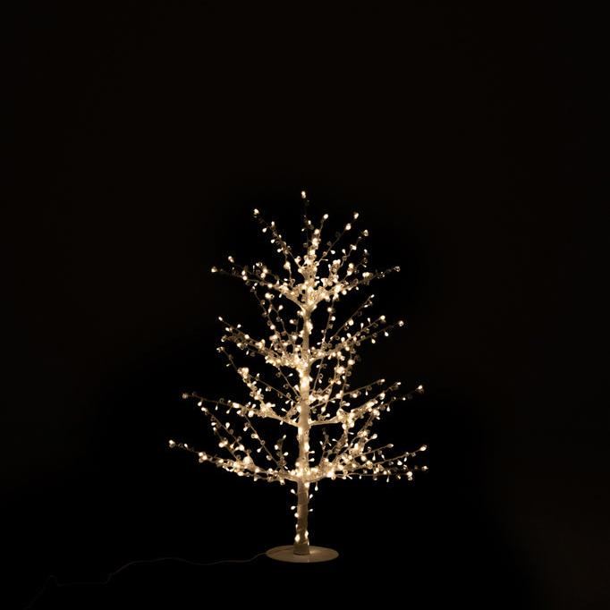 Arbre Nu - Petit modèle blanc - LED / Perles