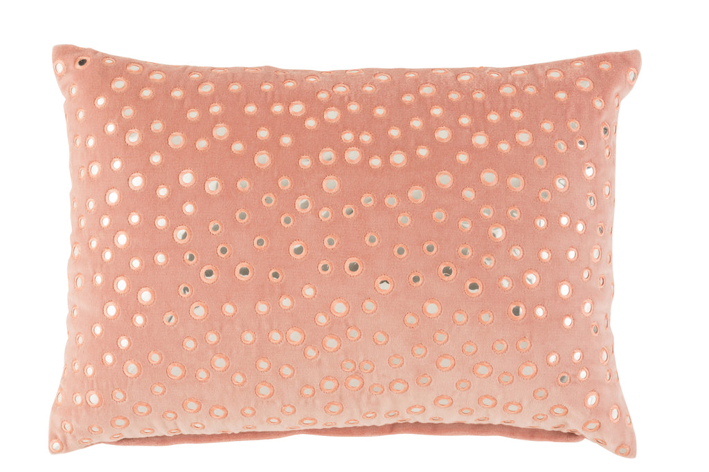 Coussin décoratif miroir - Rose / Argent