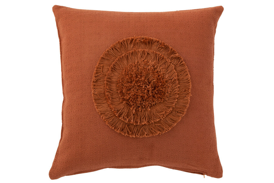 Coussin soleil - Terracotta