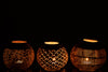 Photophore en noix de coco - Naturel - Lot de 3