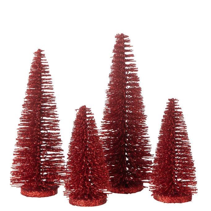 Sapin rouge - Lot de 4