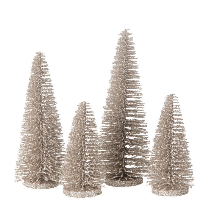 Sapins gris - Lot de 4