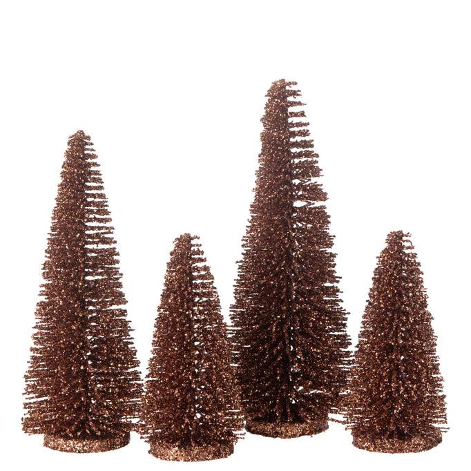 Sapins marron - Lot de 4